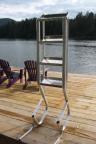 Dock Ladder Rolls Up for Convenience
