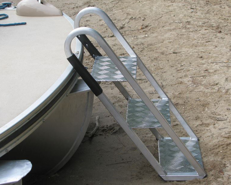 pontoon boat front boarding ladder